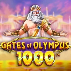 Gates of Olympus 1000 online game logo by Pragmatic Play on luckymax-casino.org